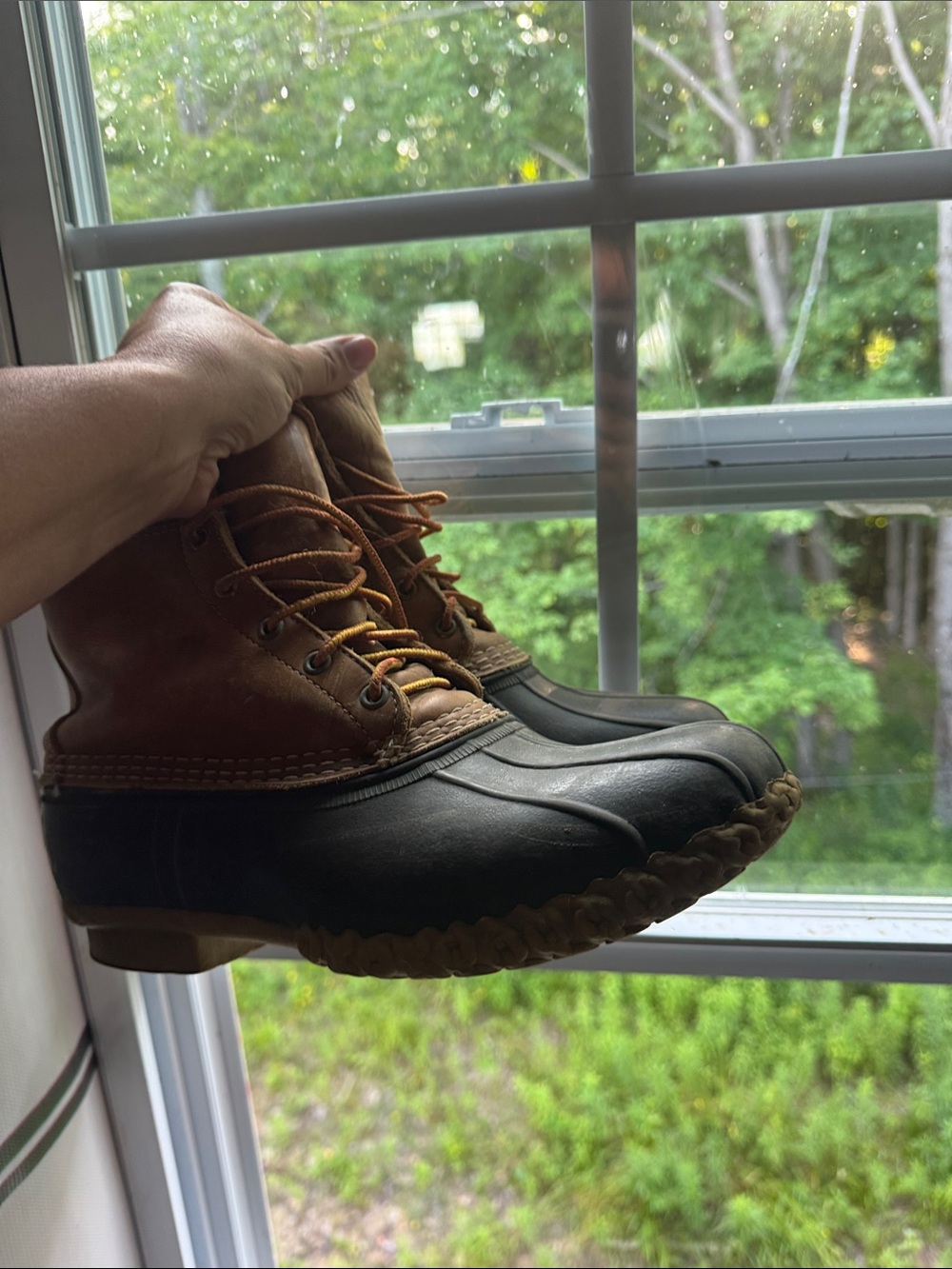 L.L Bean Classic Brown Leather & Black Rubber Duck Boots :::Motivated to Sell!!!